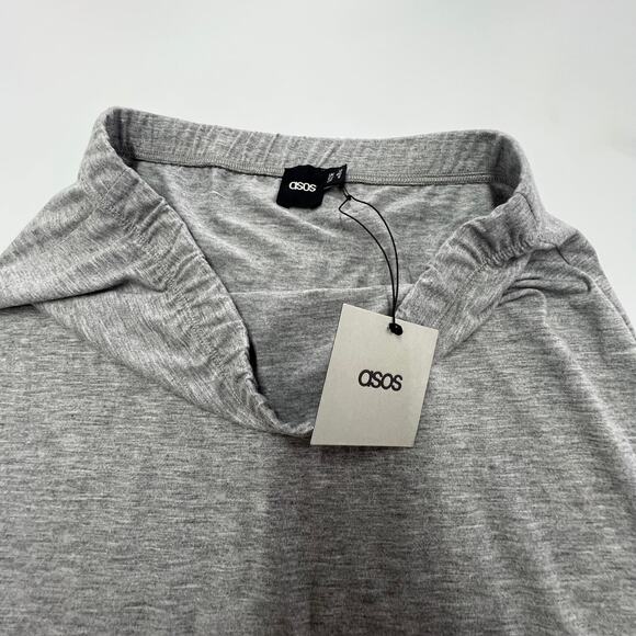 ASOS Skirt Womens US 8 UK 12 Gray Multicolor Striped Stretch Pull On Casual Midi - Picture 5 of 9